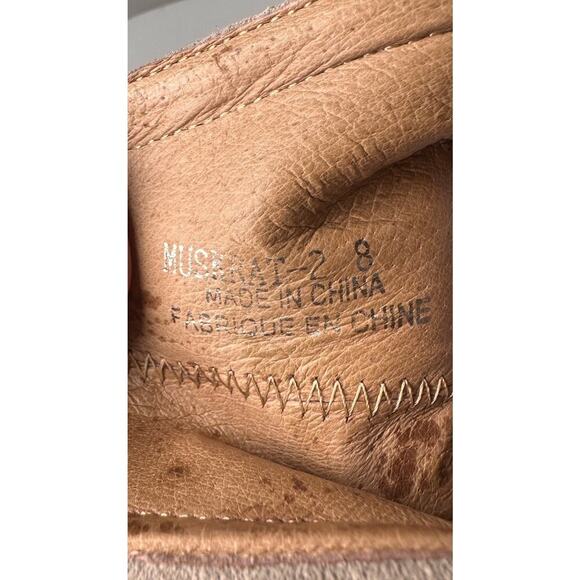 Jeffrey Campbell Muskrat Lo Caramel Suede Booties Women Sz 8 Boho Festival Rodeo - Picture 11 of 16